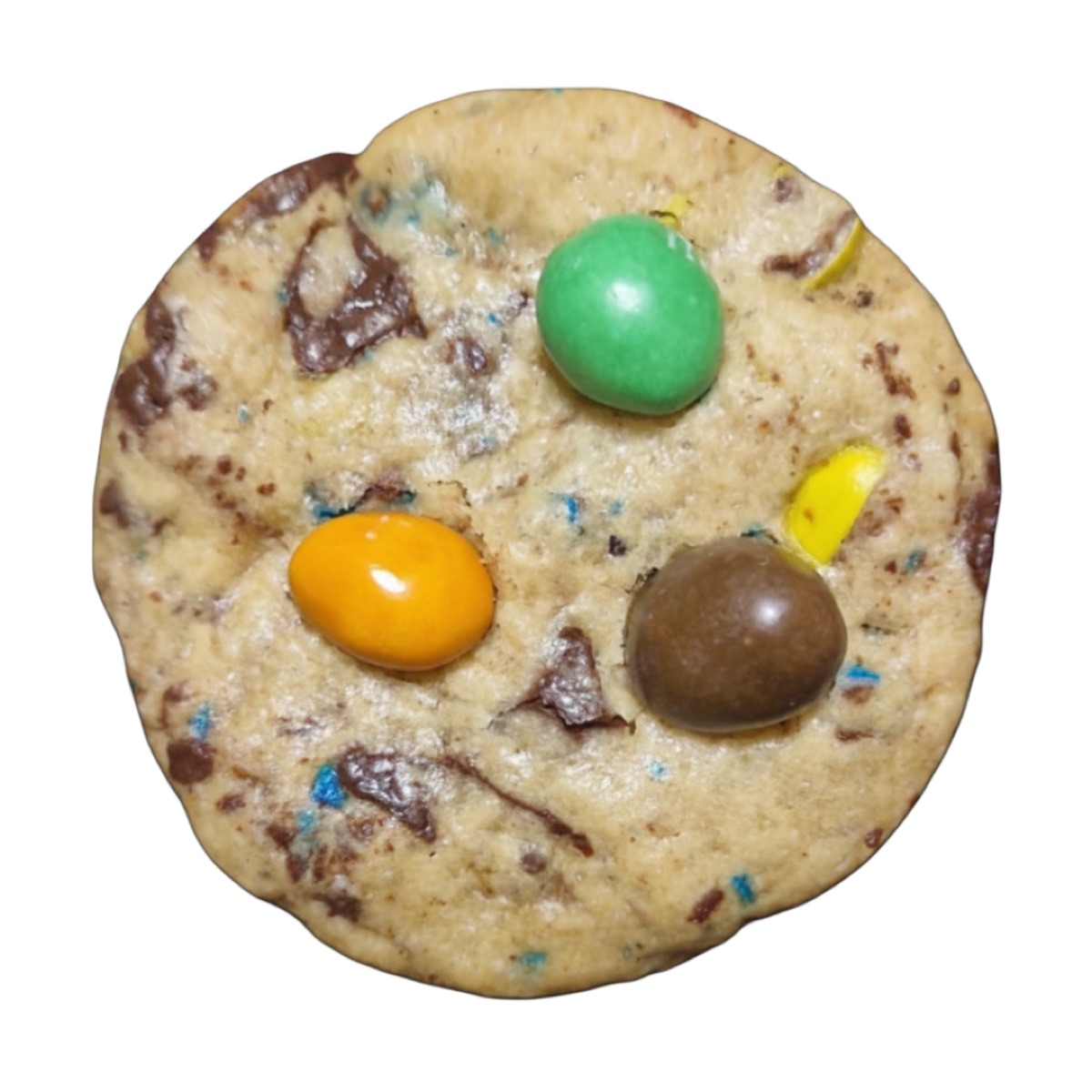 Cookie Maison K garni de M&M's colorés
